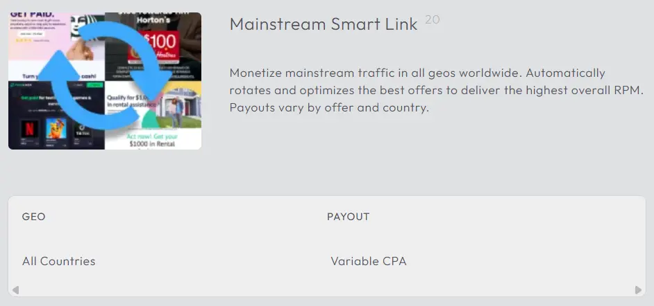 YTZ Mainstream smartlink campaign