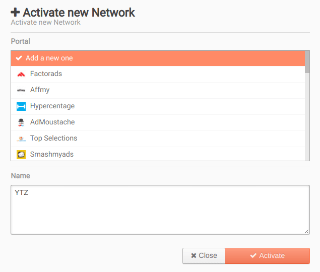 How to activate a new network in landing track