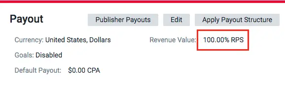 How to set a payout in TUNE