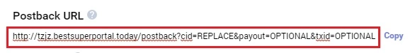 How to set up a postback url in voluum