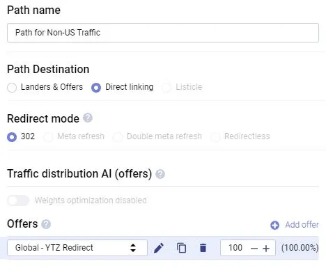 How to set up a rule based path in voluum to monetize redirects